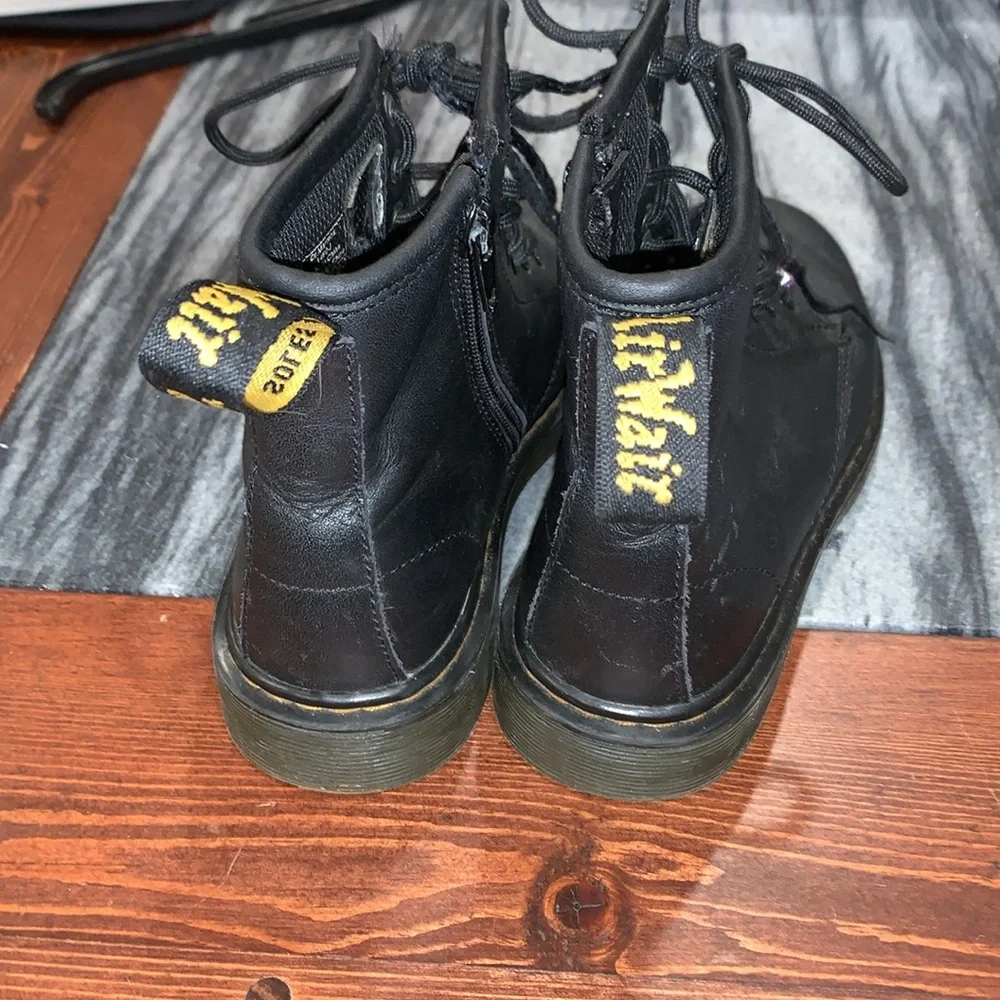 Dr. Martens Black Leather Boots size 2 youth
